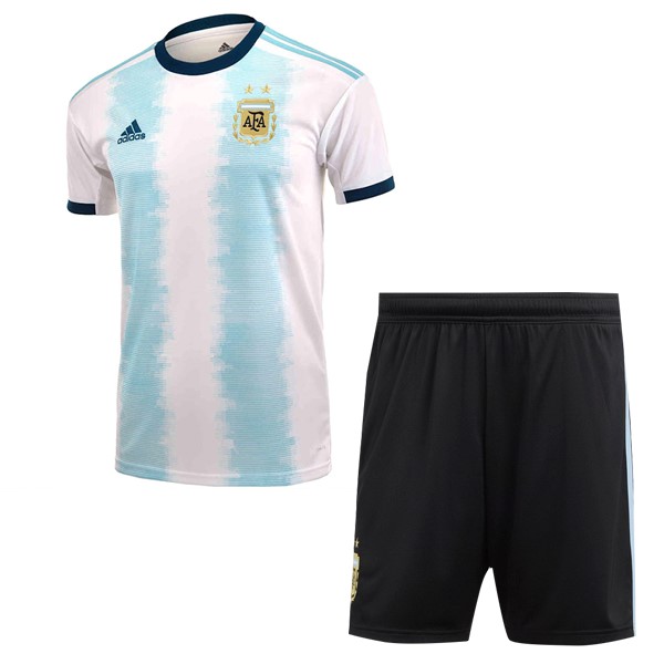 Camiseta Argentina 1ª Kit Niño 2019 Azul Blanco
